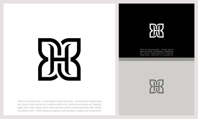 Initials H logo design. Initial Letter Logo. Innovative high tech logo template.