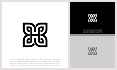 Initials H logo design. Initial Letter Logo. Innovative high tech logo template.