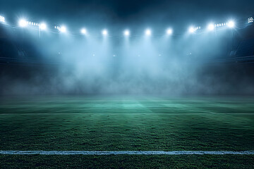 Sports stadium with a lights background