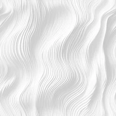 Poster Abstract 3d white background, organic shapes seamless pattern texture wavy lines © Slanapotam