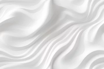 Türaufkleber Abstract 3d white background, organic shapes seamless pattern texture. © Slanapotam