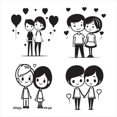 happy Valentines Day boy and girl