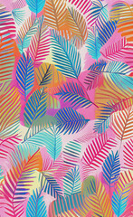 Background with leaves. Colorful illustration. Nature Pattern. Natural backdrop