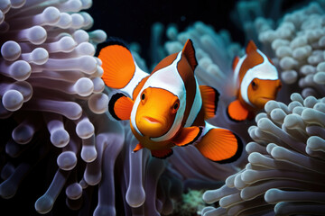 Reef coral fish water nature animal sea clownfish anemone underwater