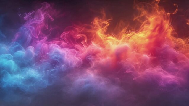 Color smoke abstract with paint cloud texture video footage background