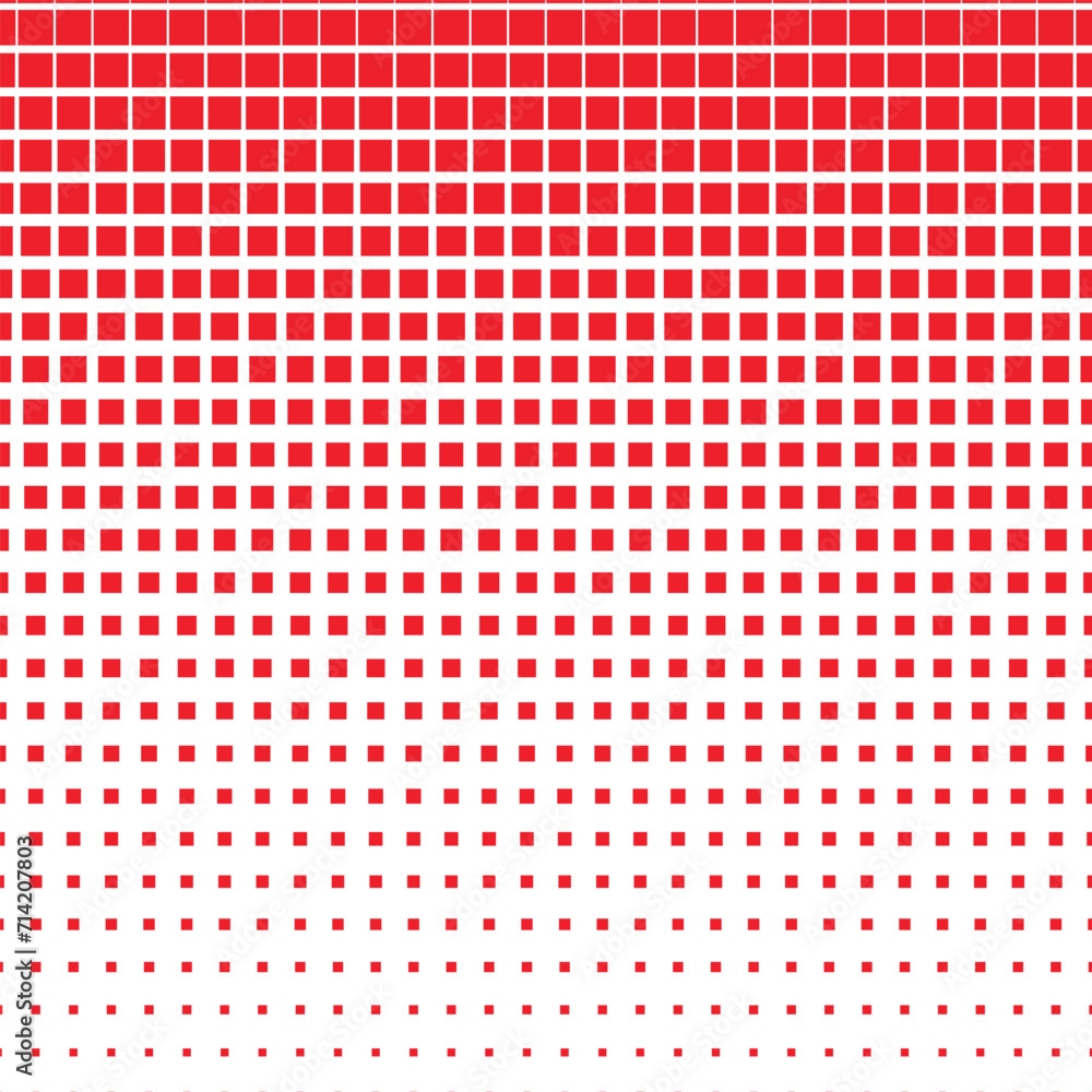 Aufkleber abstract seamless minimalistic thin to thick red rectangle dot pattern.