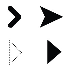 Arrow Set - Different Isolated Flat Black Illustrations. Eps file 6.