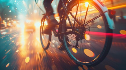 Dynamic Urban Cycling at Night with Light Trails