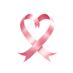 pink ribbon valentines heart