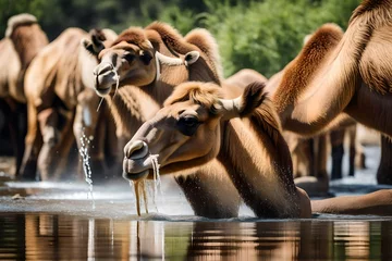 Muurstickers water buffalo in zoo © azka