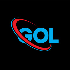 GOL logo. GOL letter. GOL letter logo design. Initials GOL logo linked with circle and uppercase monogram logo. GOL typography for technology, business and real estate brand. © mamun25g