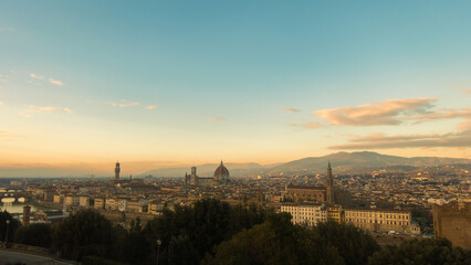 Fototapeta premium sunset over city
