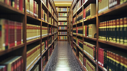 Law Library in a law firm. - obrazy, fototapety, plakaty