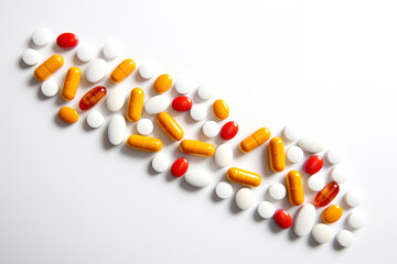 Pharmaceutical Pills in Arrow Formation