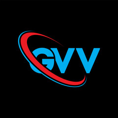 GVV logo. GVV letter. GVV letter logo design. Initials GVV logo linked with circle and uppercase monogram logo. GVV typography for technology, business and real estate brand.
