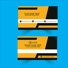 yellow,black corporate business card template, Clean professional business card template, visiting card, business card