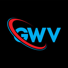 GWV logo. GWV letter. GWV letter logo design. Initials GWV logo linked with circle and uppercase monogram logo. GWV typography for technology, business and real estate brand.