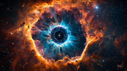 The Helix Nebula in Space, looks like an eye. all seeing eye