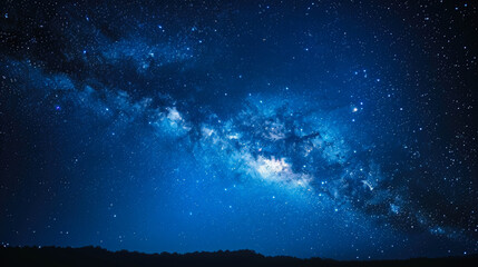 Fototapeta na wymiar Starry Night Sky with a View of the Milky Way Galaxy