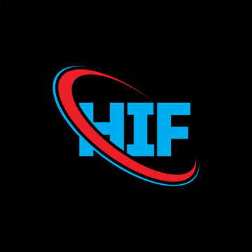 HIF logo. HIF letter. HIF letter logo design. Initials HIF logo linked with circle and uppercase monogram logo. HIF typography for technology, business and real estate brand.