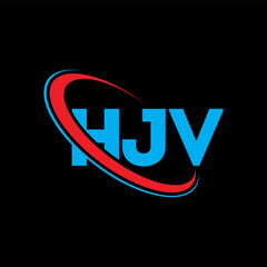 HJV logo. HJV letter. HJV letter logo design. Initials HJV logo linked with circle and uppercase monogram logo. HJV typography for technology, business and real estate brand.