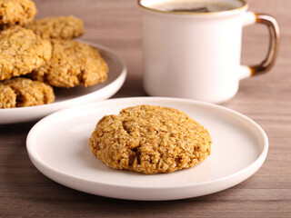 fresh oat and coconut biscuits