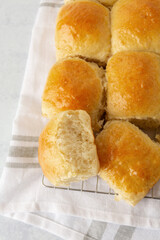 Closeup of Homemade Sour Dough Rolls