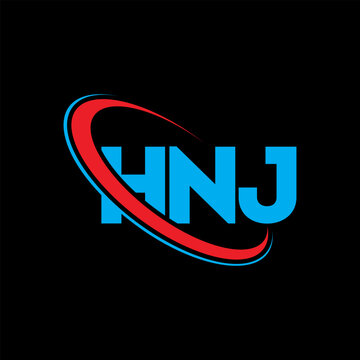 HNJ logo. HNJ letter. HNJ letter logo design. Initials HNJ logo linked with circle and uppercase monogram logo. HNJ typography for technology, business and real estate brand.