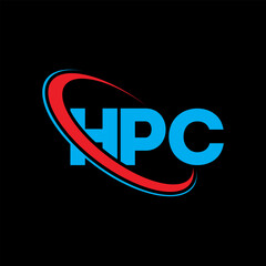 HPC logo. HPC letter. HPC letter logo design. Initials HPC logo linked with circle and uppercase monogram logo. HPC typography for technology, business and real estate brand.