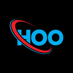 HOO logo. HOO letter. HOO letter logo design. Initials HOO logo linked with circle and uppercase monogram logo. HOO typography for technology, business and real estate brand.