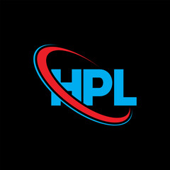 HPL logo. HPL letter. HPL letter logo design. Initials HPL logo linked with circle and uppercase monogram logo. HPL typography for technology, business and real estate brand.