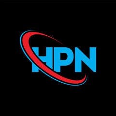 HPN logo. HPN letter. HPN letter logo design. Initials HPN logo linked with circle and uppercase monogram logo. HPN typography for technology, business and real estate brand.
