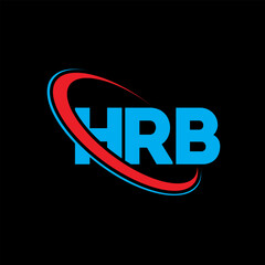 HRB logo. HRB letter. HRB letter logo design. Initials HRB logo linked with circle and uppercase monogram logo. HRB typography for technology, business and real estate brand.