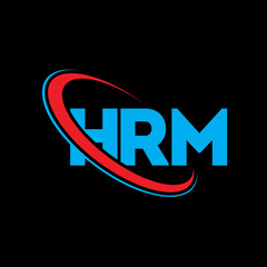 HRM logo. HRM letter. HRM letter logo design. Initials HRM logo linked with circle and uppercase monogram logo. HRM typography for technology, business and real estate brand.