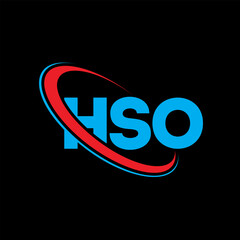 HSO logo. HSO letter. HSO letter logo design. Initials HSO logo linked with circle and uppercase monogram logo. HSO typography for technology, business and real estate brand.