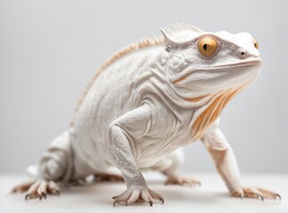 Obraz premium White Chameleon Whispers