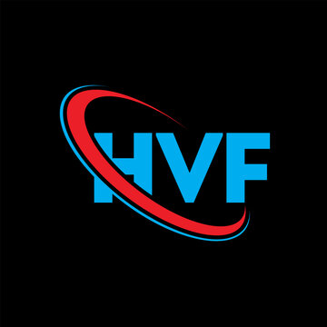 HVF logo. HVF letter. HVF letter logo design. Initials HVF logo linked with circle and uppercase monogram logo. HVF typography for technology, business and real estate brand.