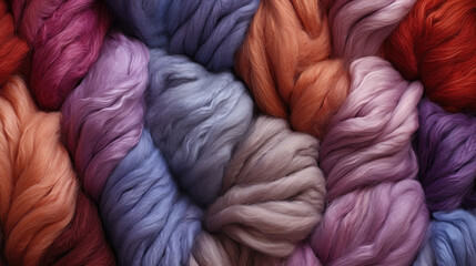 Photo of colored woolen threads