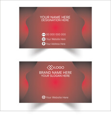 Red corporate business card template, Clean professional business card template, visiting card, business card