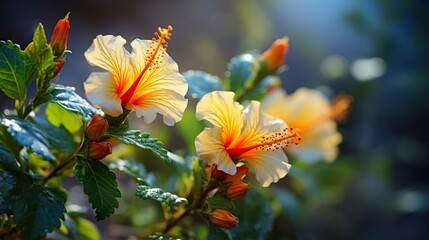 orange flower in the forest