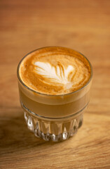 Hot latte coffee drink