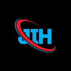 JIH logo. JIH letter. JIH letter logo design. Initials JIH logo linked with circle and uppercase monogram logo. JIH typography for technology, business and real estate brand.