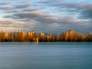 Central Park Reservoir, in winter