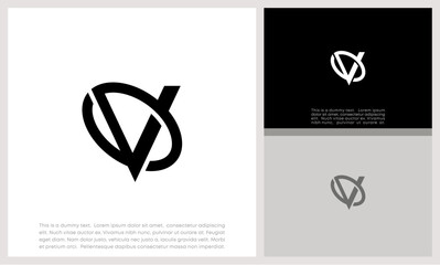 Initials V logo design. Initial Letter Logo. Innovative high tech logo template.	
