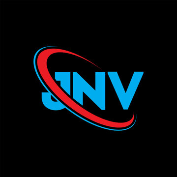 JNV logo. JNV letter. JNV letter logo design. Initials JNV logo linked with circle and uppercase monogram logo. JNV typography for technology, business and real estate brand.