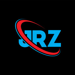 JRZ logo. JRZ letter. JRZ letter logo design. Initials JRZ logo linked with circle and uppercase monogram logo. JRZ typography for technology, business and real estate brand.