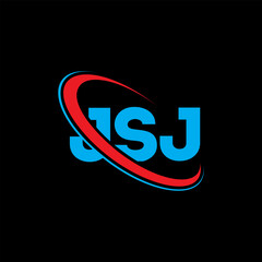 JSJ logo. JSJ letter. JSJ letter logo design. Initials JSJ logo linked with circle and uppercase monogram logo. JSJ typography for technology, business and real estate brand.