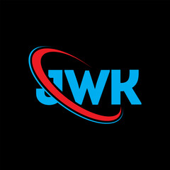 JWK logo. JWK letter. JWK letter logo design. Initials JWK logo linked with circle and uppercase monogram logo. JWK typography for technology, business and real estate brand.