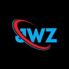JWZ logo. JWZ letter. JWZ letter logo design. Initials JWZ logo linked with circle and uppercase monogram logo. JWZ typography for technology, business and real estate brand.