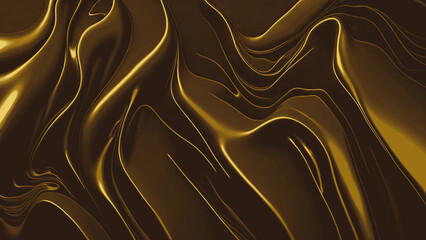 Abstract golden liquid background
